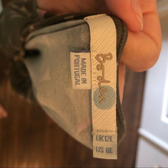 Boden green pink circle midi dress size 8L - Picture 7 of 8